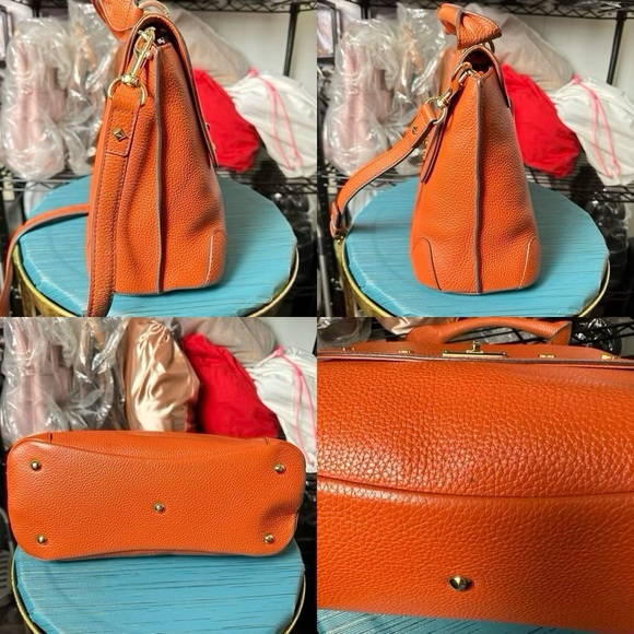 Designer Handbag MCM Two-way Handbag Crossbody Tangerine, Leather Bag - Picture 4 of 16